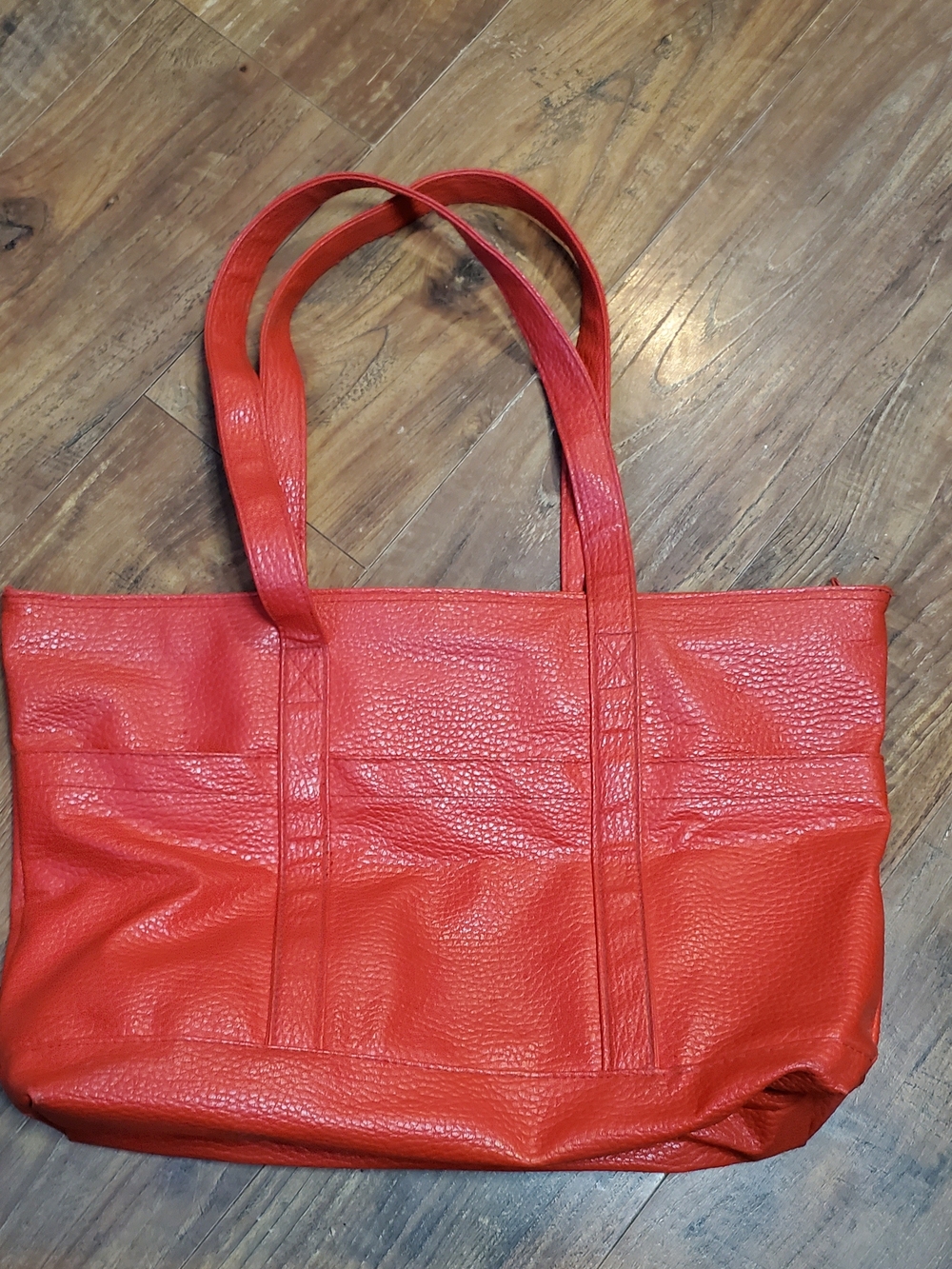 Vintage 1980s SAS Faux Red Leather Tote Bag - Women's Everyday Carry
